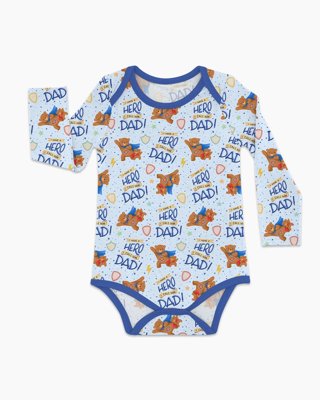 I Have A Hero Daddy & Me Matching Bamboo Bodysuit
