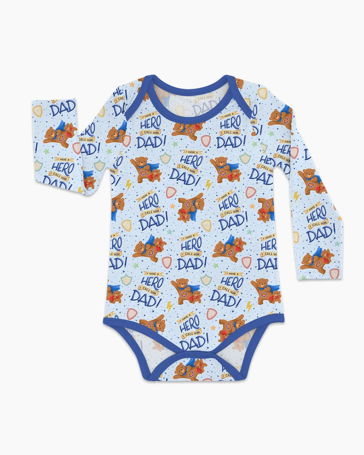 I Have A Hero Daddy & Me Matching Bamboo Bodysuit