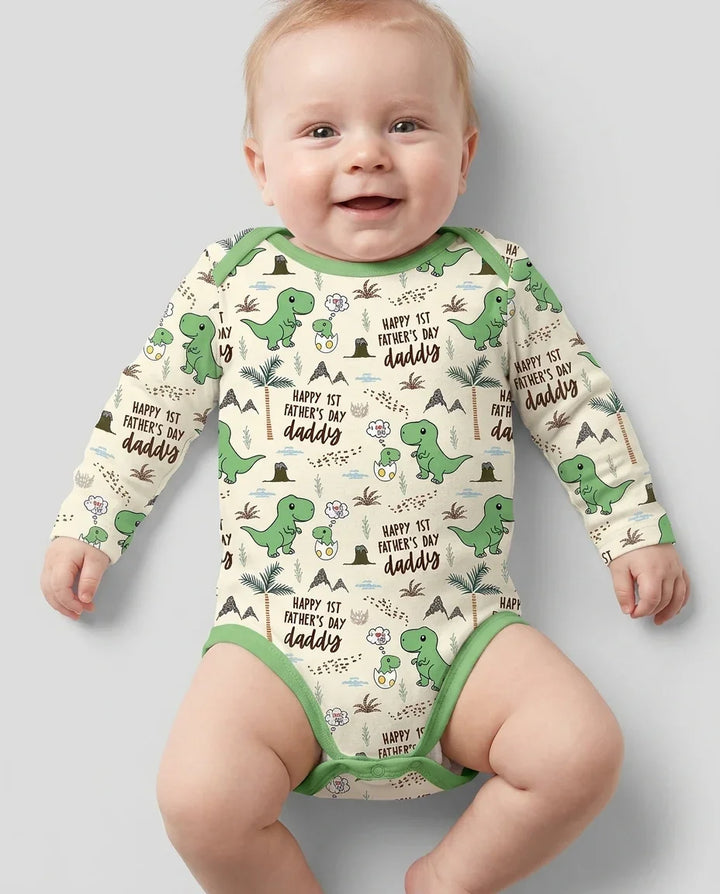 First Father's Day Daddysaurus Bamboo Bodysuit