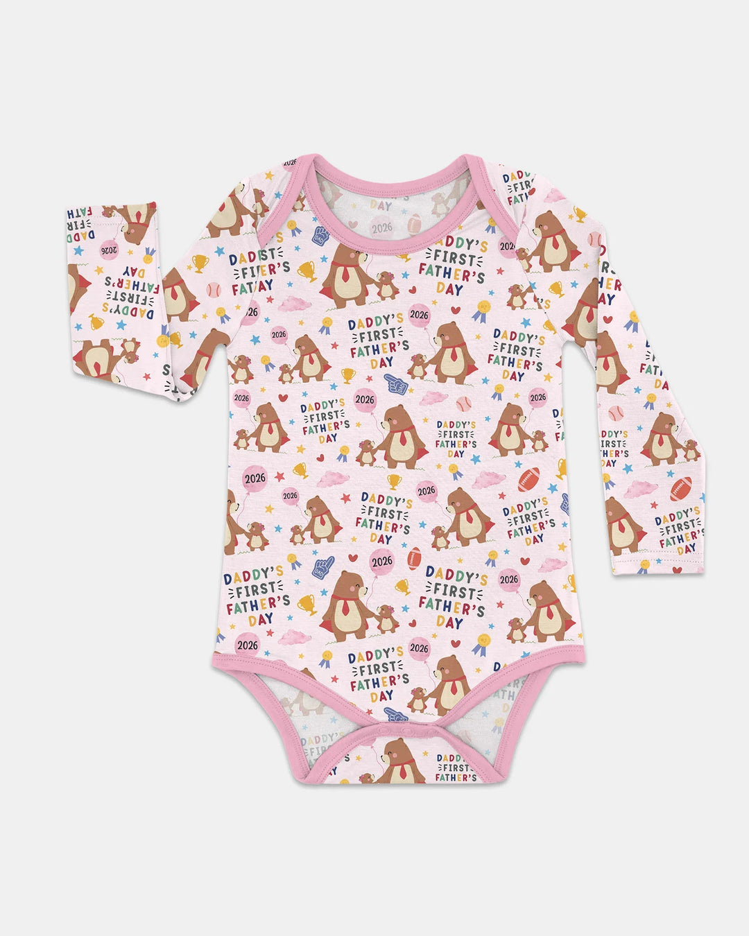 First Father's Day Daddy Bear Family Matching Bamboo Bodysuit