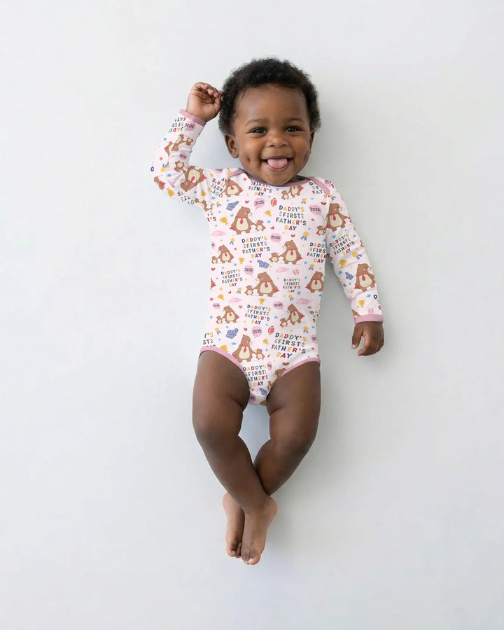 First Father's Day Daddy Bear Family Matching Bamboo Bodysuit