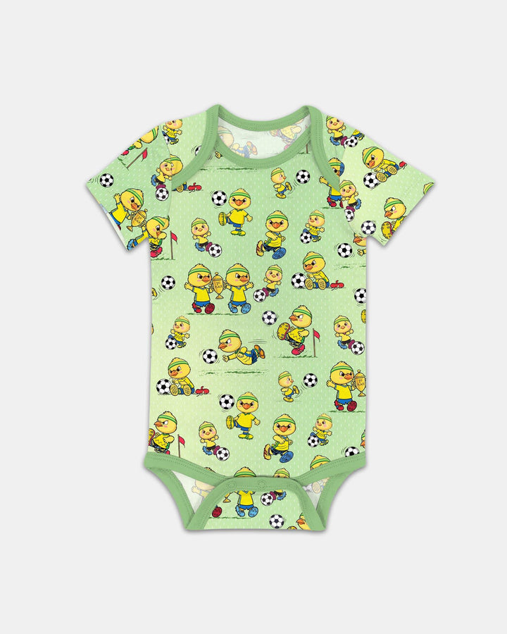 Brasil Soccer Fan Family Matching Bamboo Bodysuit