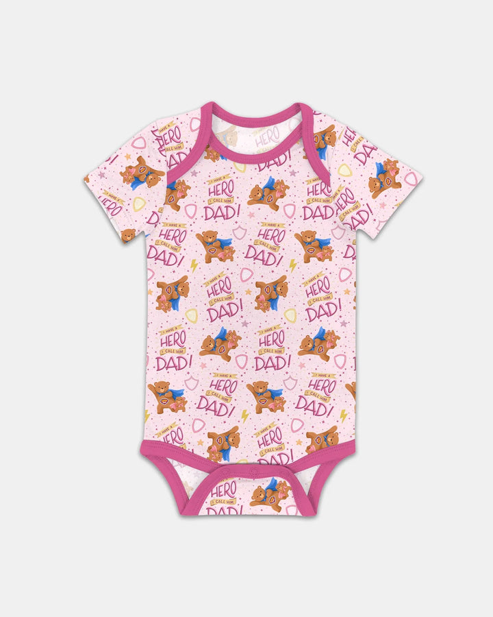 I Have A Hero Daddy & Me Matching Bamboo Bodysuit