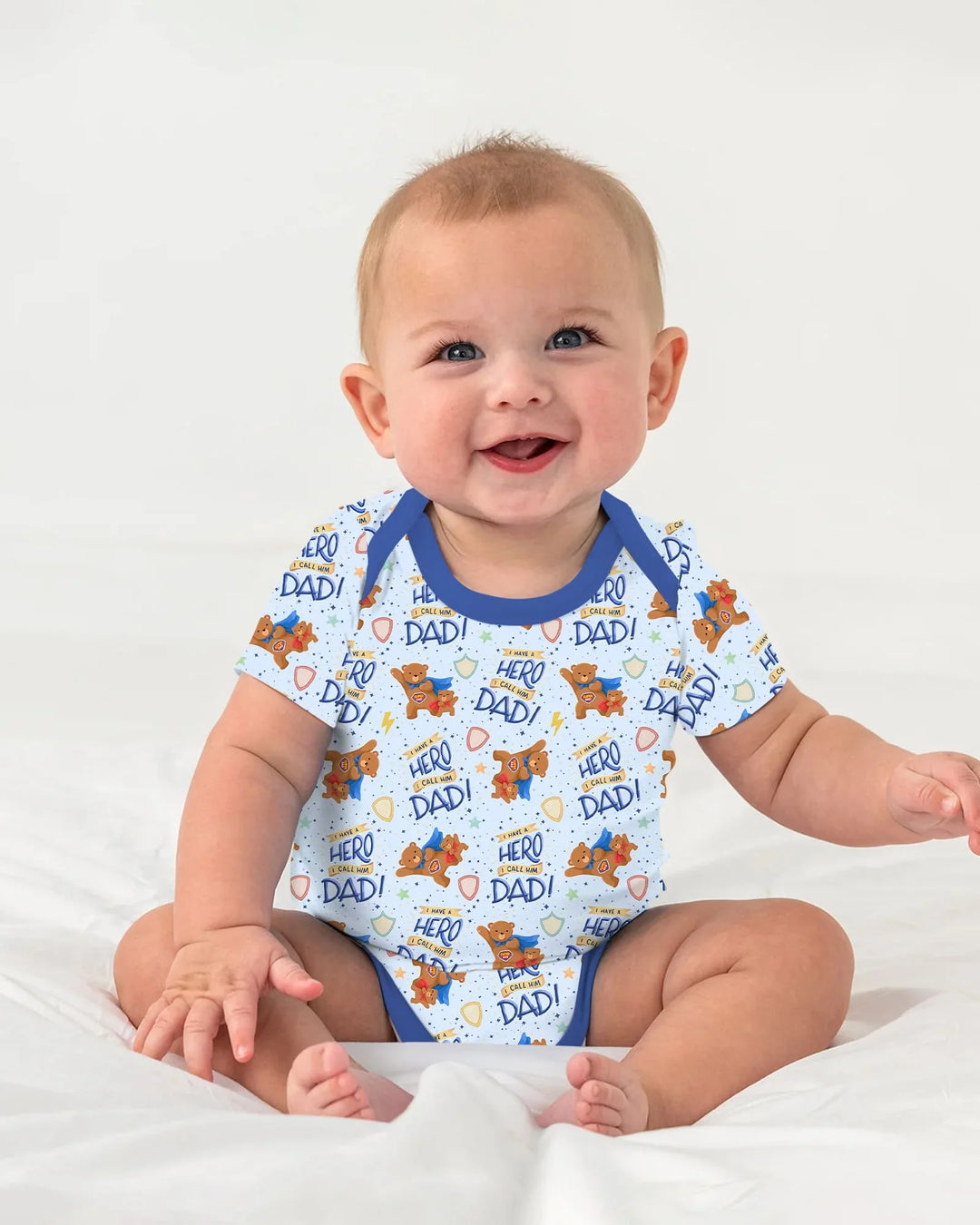 I Have A Hero Daddy & Me Matching Bamboo Bodysuit