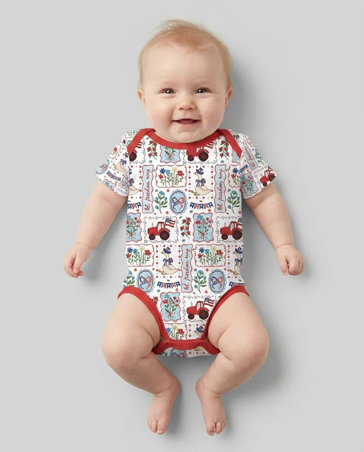 Patriotic USA Silly Goose Family Matching Bamboo Bodysuit