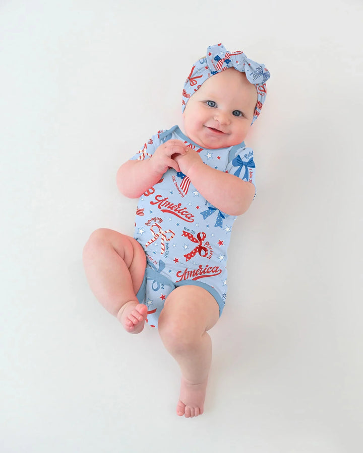 Girly Patriotic Bamboo Bodysuit