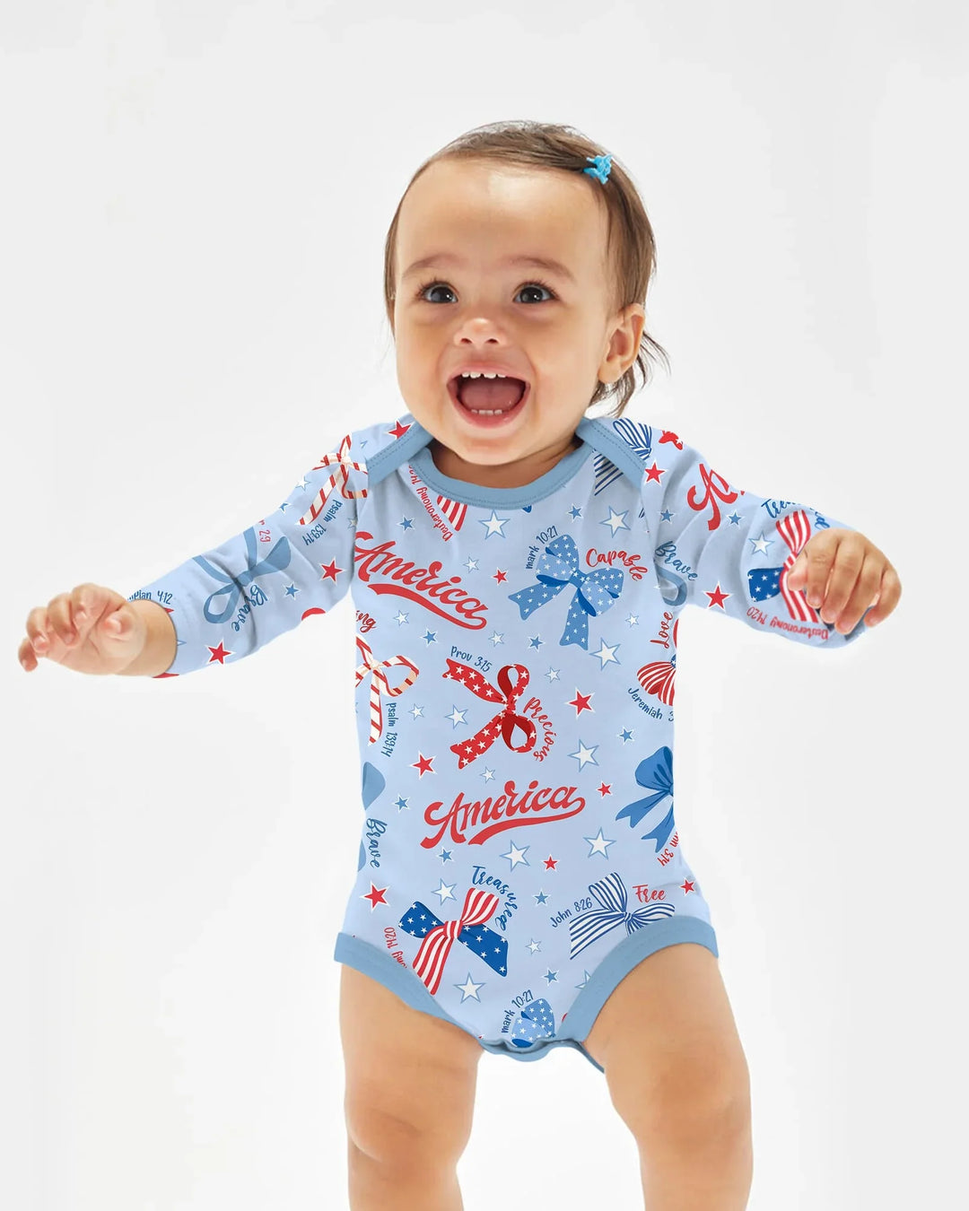 Girly Patriotic Bamboo Bodysuit