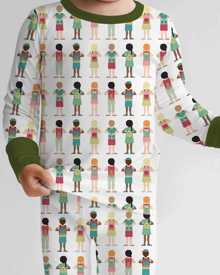 Little Friends Everywhere Bamboo Two Piece Long Sleeve Pajama Set