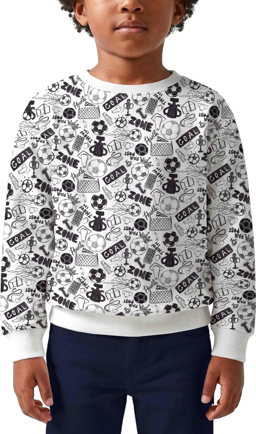 Soccer Doodle Bamboo Crewneck Sweatshirt