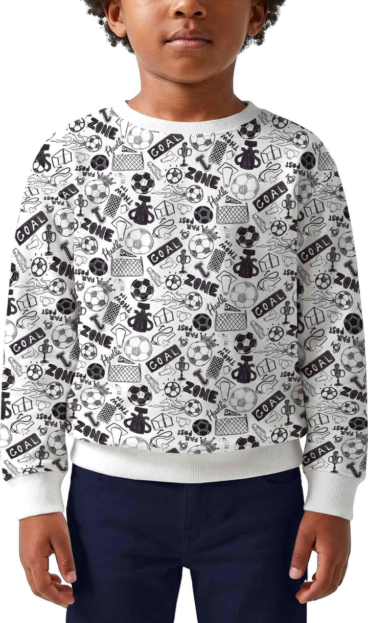 Soccer Doodle Bamboo Crewneck Sweatshirt