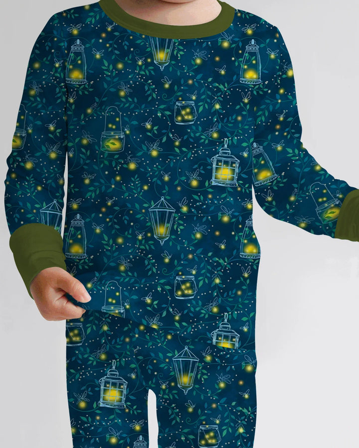 Firefly Lantern Night Bamboo Two Piece Long Sleeve Pajama Set