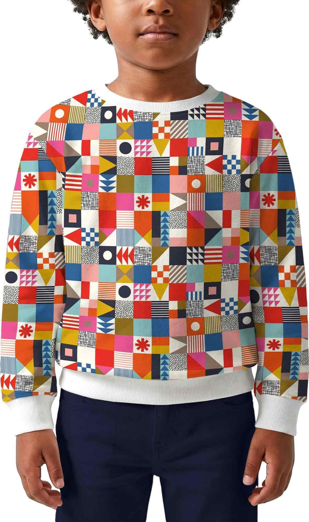 Playful Shapes Bamboo Crewneck Sweatshirt