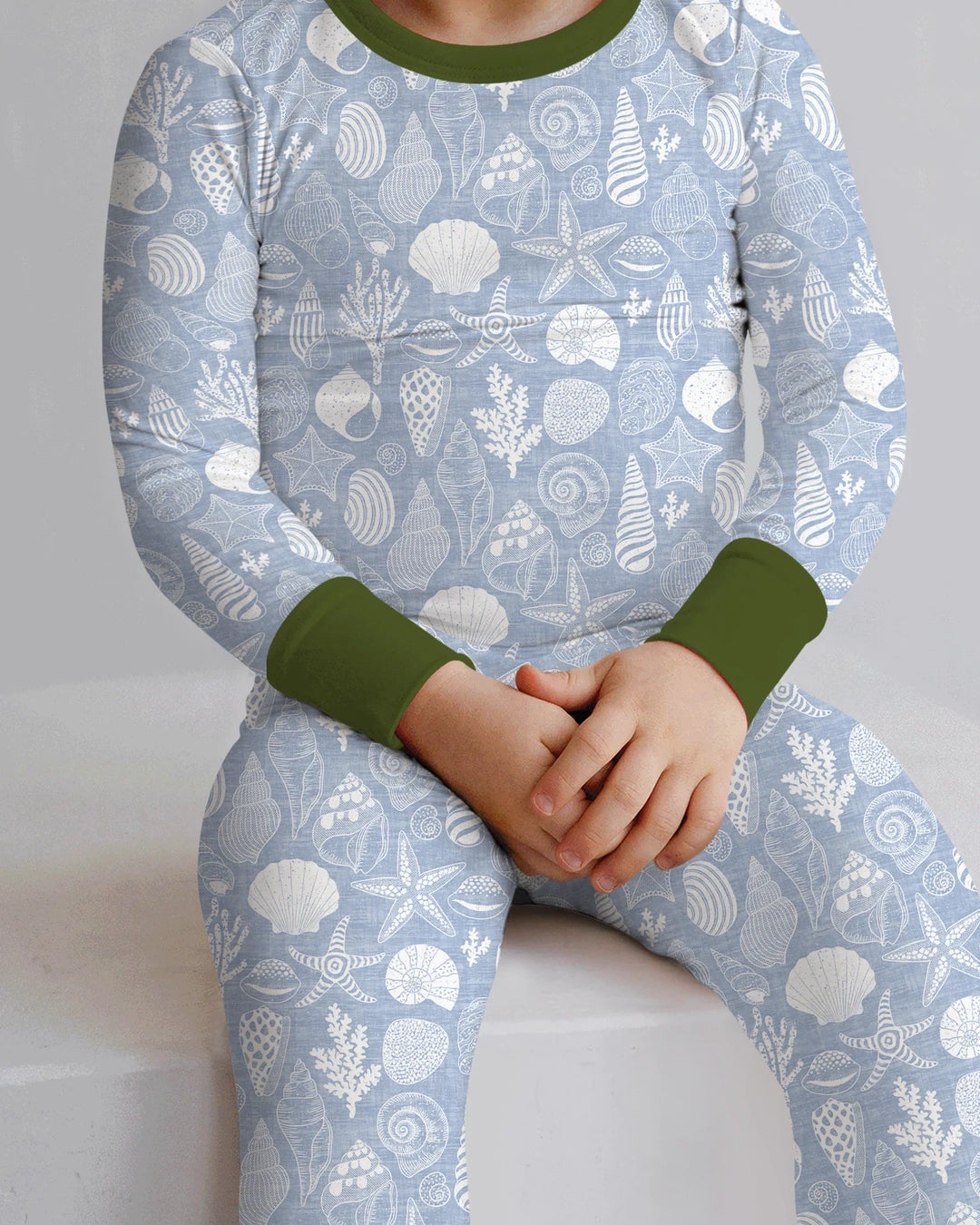 Coastal Treasures Bamboo Two Piece Long Sleeve Pajama Set