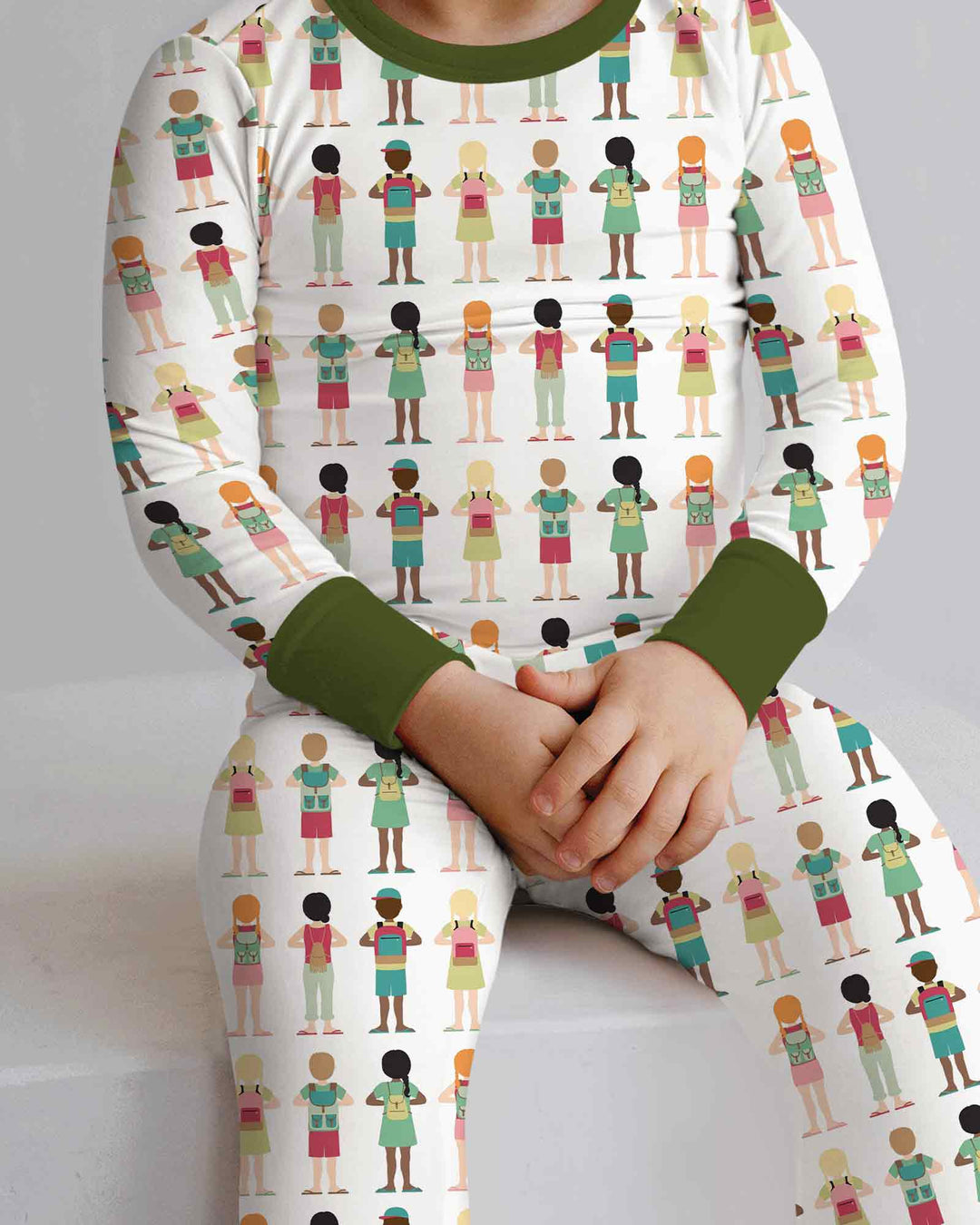 Little Friends Everywhere Bamboo Two Piece Long Sleeve Pajama Set