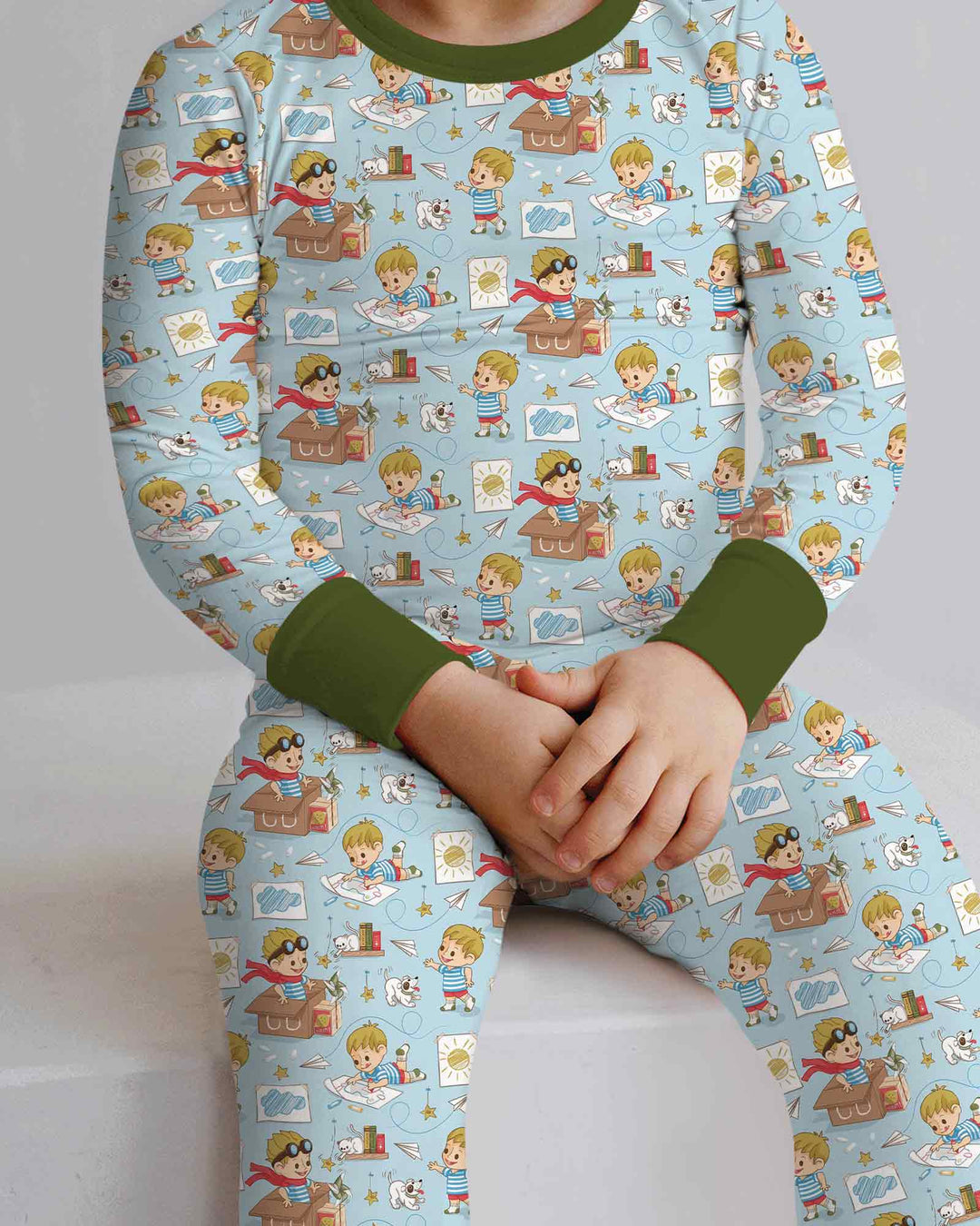 Tiny Explorer Tales Bamboo Two Piece Long Sleeve Pajama Set
