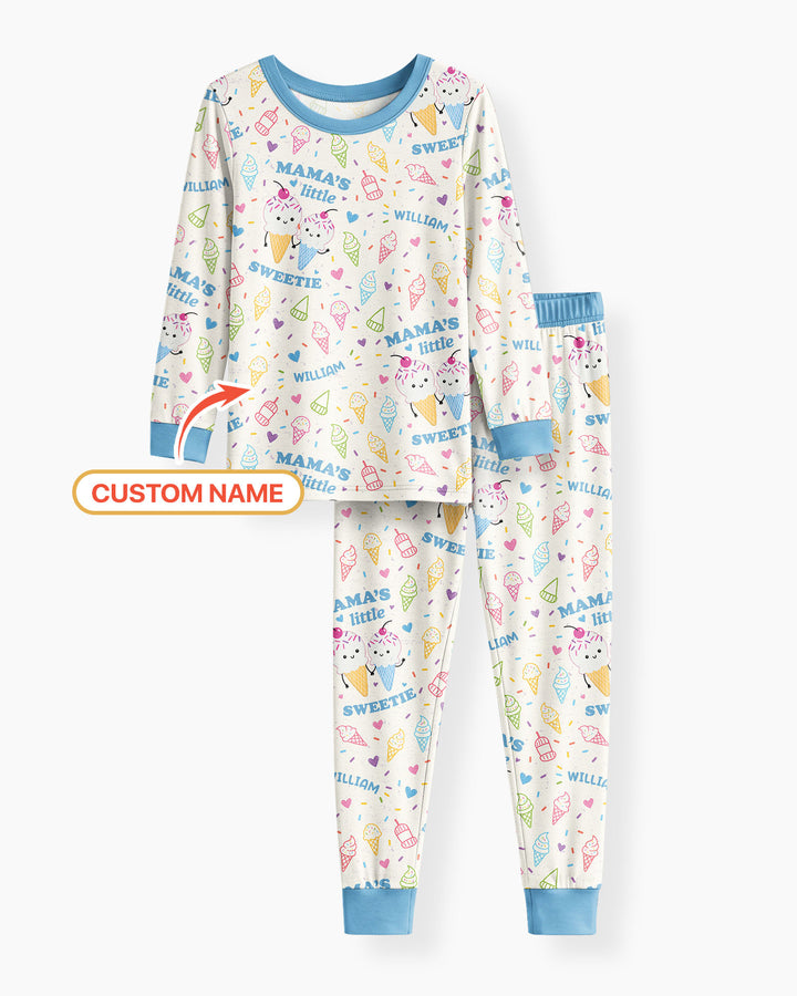 Mama's Little Sweetie Bamboo Two Piece Long Sleeve Pajama Set