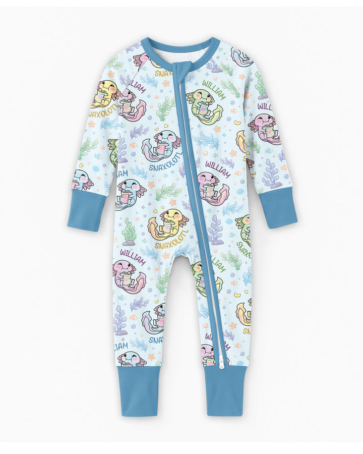 Snaxolotl Custom Name Bamboo Convertible Zippy