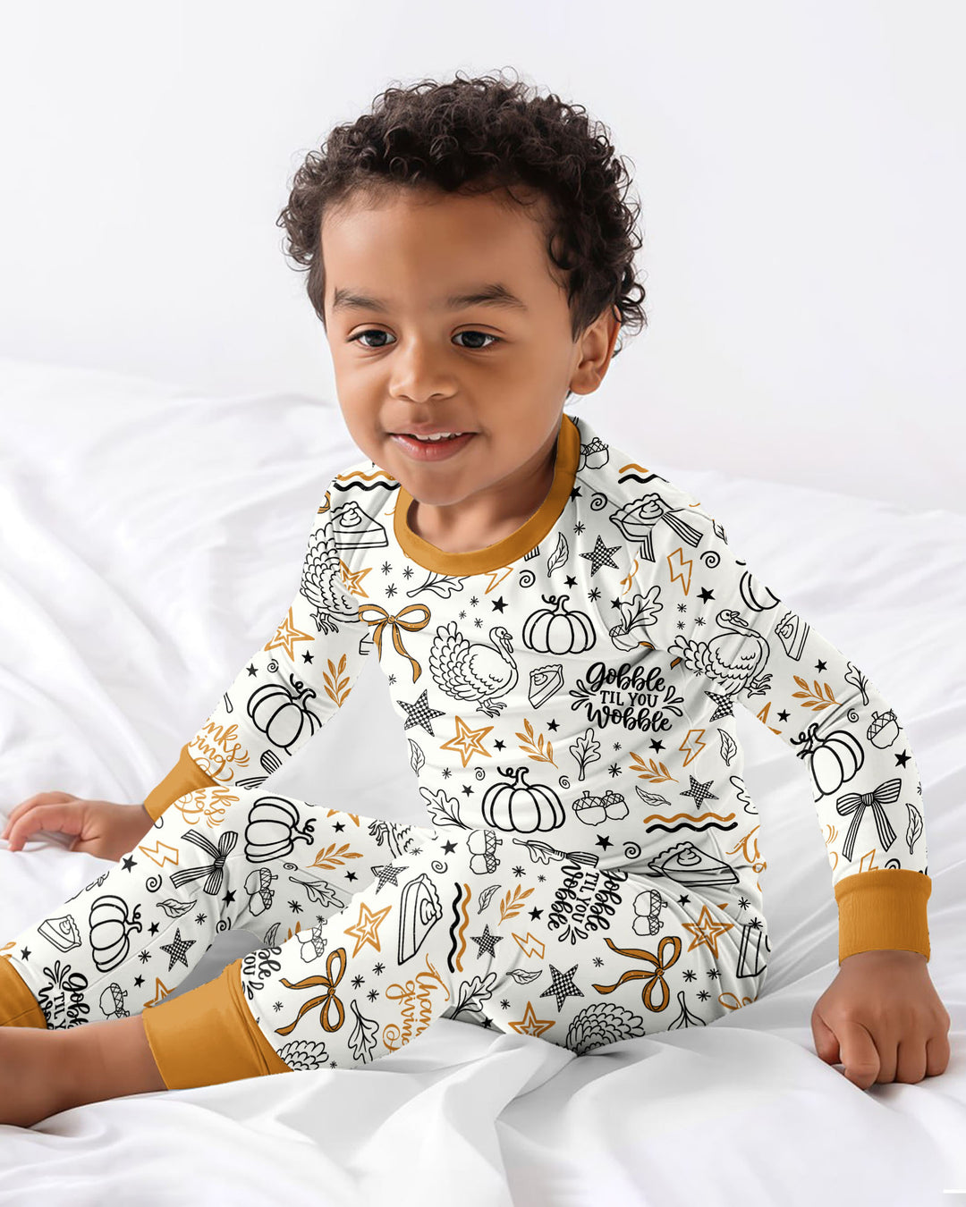 Cute Coquette Fal Bamboo Two Piece Long Sleeve Pajama Set