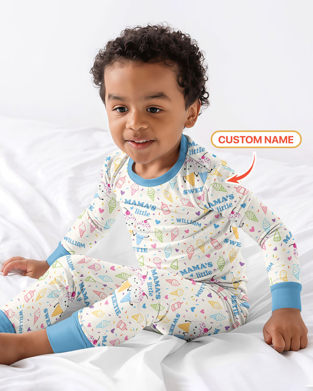 Mama's Little Sweetie Bamboo Two Piece Long Sleeve Pajama Set