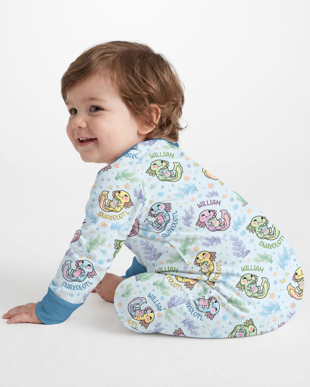 Snaxolotl Custom Name Bamboo Convertible Zippy