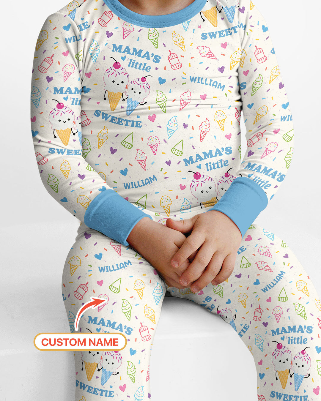 Mama's Little Sweetie Bamboo Two Piece Long Sleeve Pajama Set