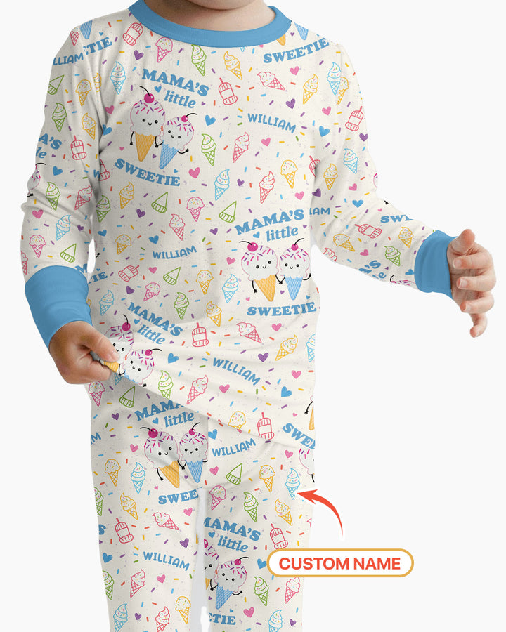 Mama's Little Sweetie Bamboo Two Piece Long Sleeve Pajama Set