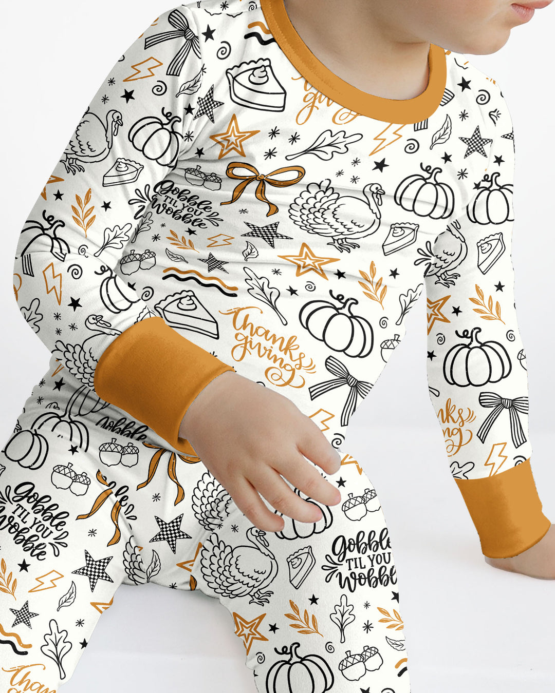 Cute Coquette Fal Bamboo Two Piece Long Sleeve Pajama Set