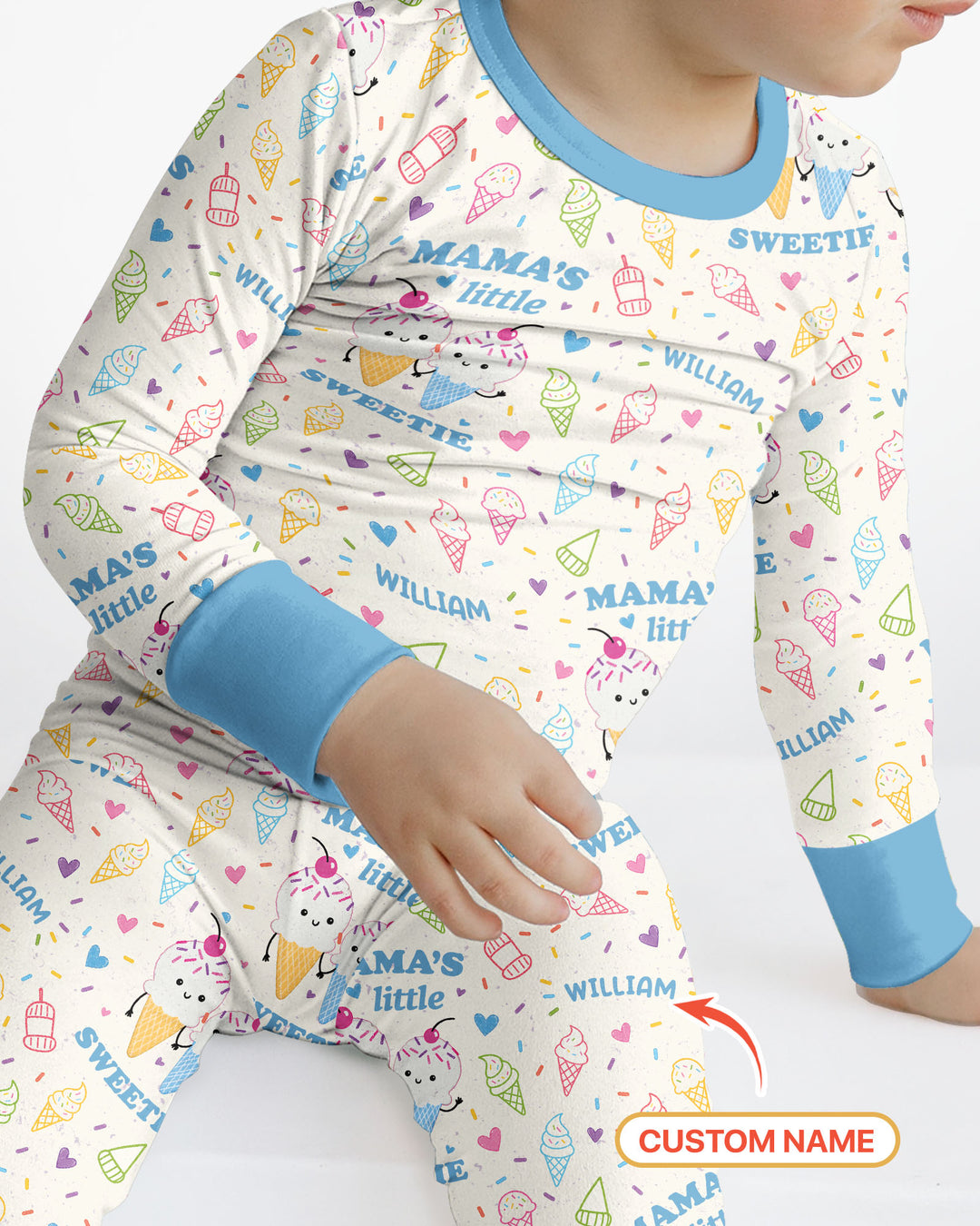 Mama's Little Sweetie Bamboo Two Piece Long Sleeve Pajama Set