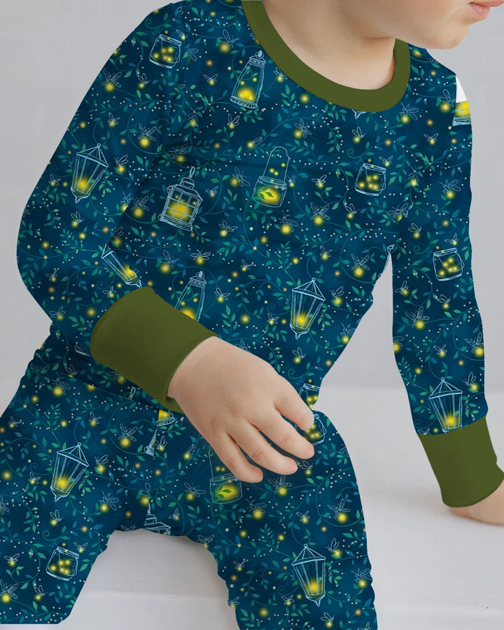 Firefly Lantern Night Bamboo Two Piece Long Sleeve Pajama Set