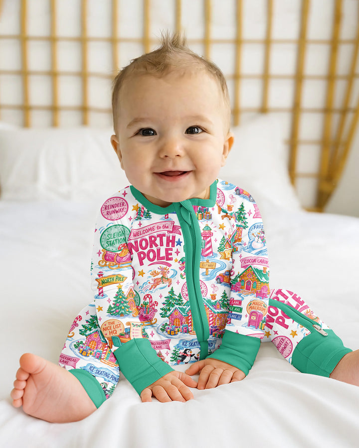 Retro North Pole Bamboo Convertible Zippy