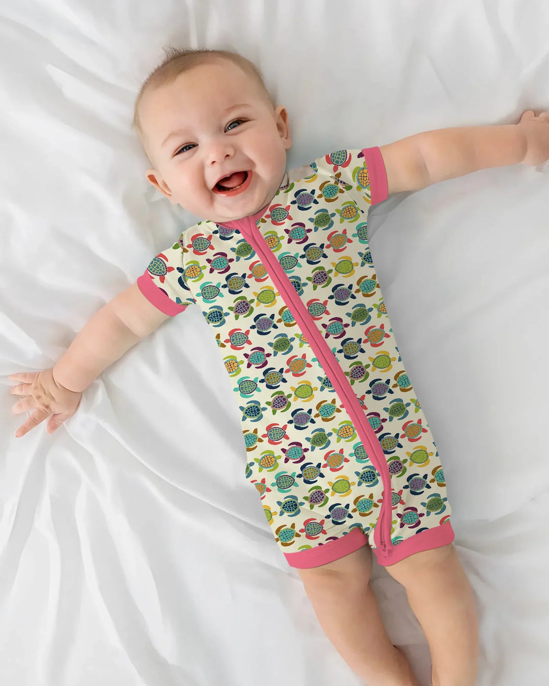 Happy Turtle Parade Bamboo Shorty Zippy