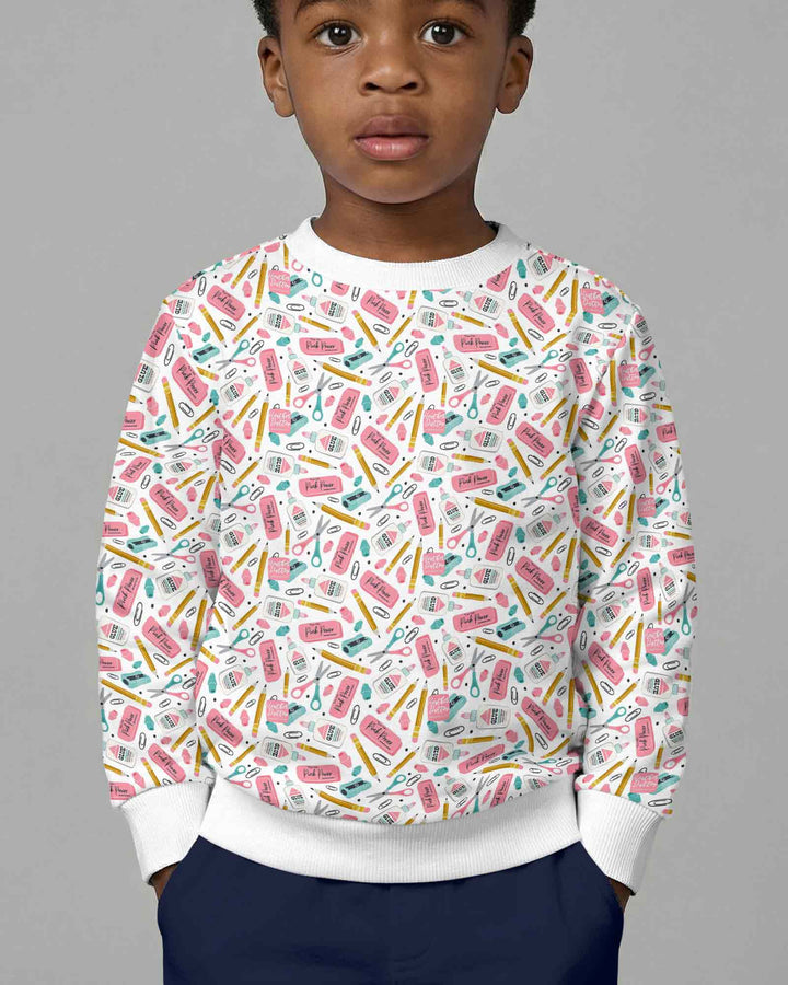 Pink Power School Supplies Bamboo Crewneck Sweatshirt