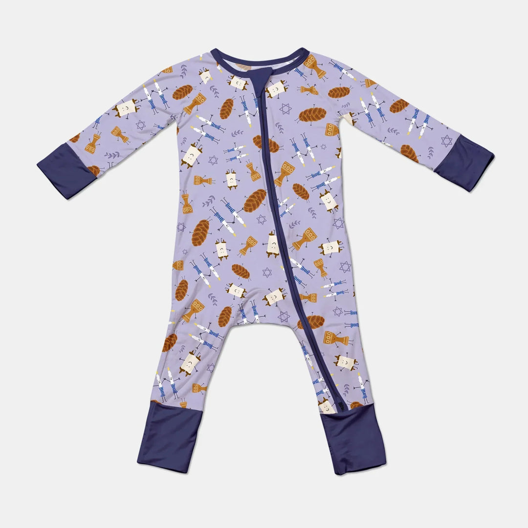 Shabbat Shalom Family Matching Bamboo Convertible Zippy