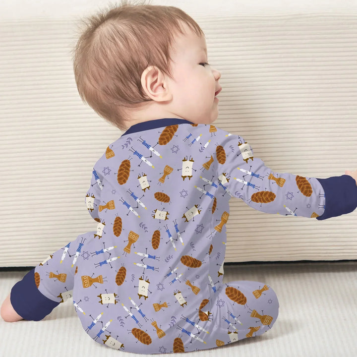 Shabbat Shalom Family Matching Bamboo Convertible Zippy