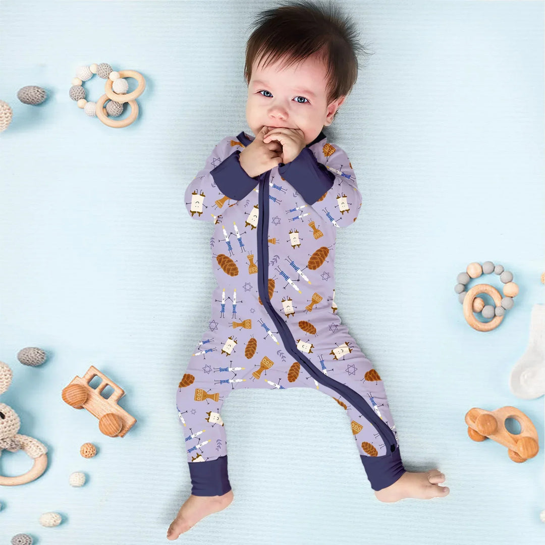 Shabbat Shalom Family Matching Bamboo Convertible Zippy