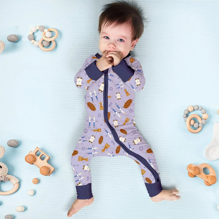 Shabbat Shalom Family Matching Bamboo Convertible Zippy