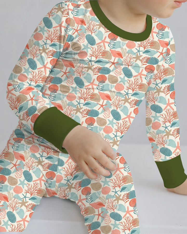 Coral Coast Treasures Bamboo Two Piece Long Sleeve Pajama Set
