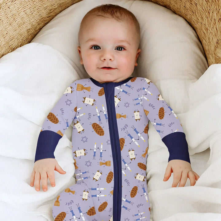 Shabbat Shalom Family Matching Bamboo Convertible Zippy