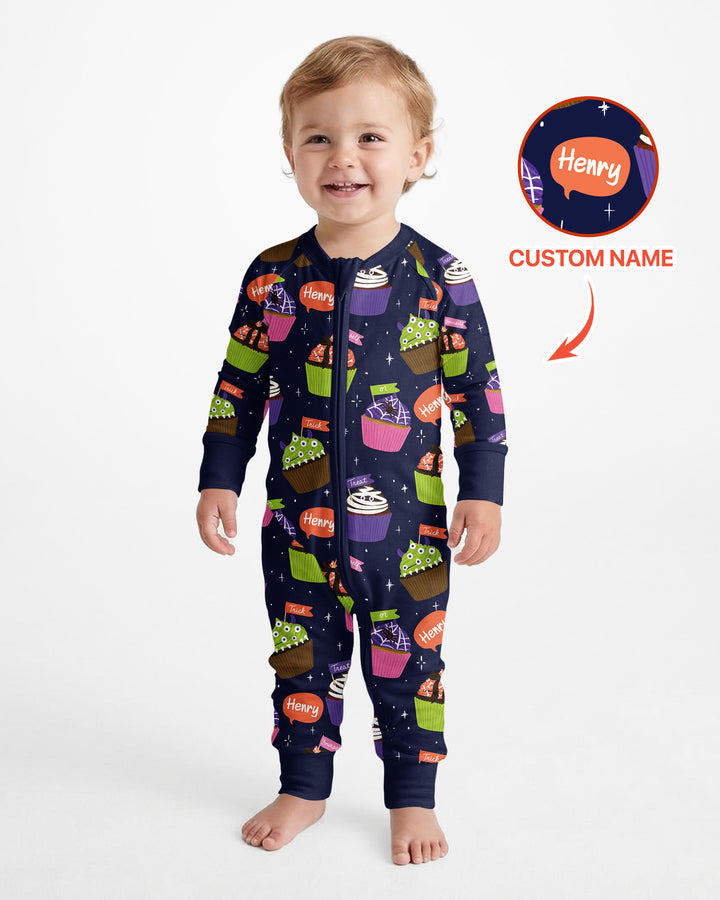 Custom Name Spooly Cupcake  Bamboo Convertible Zippy
