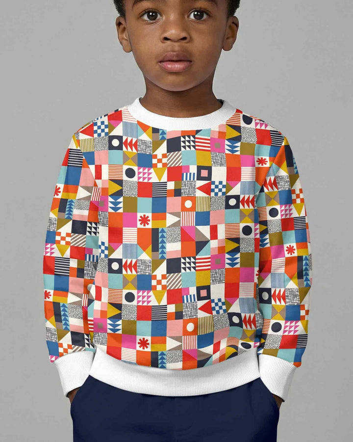 Playful Shapes Bamboo Crewneck Sweatshirt