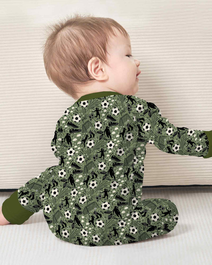 Sage Green Soccer Dreams Bamboo Convertible Zippy