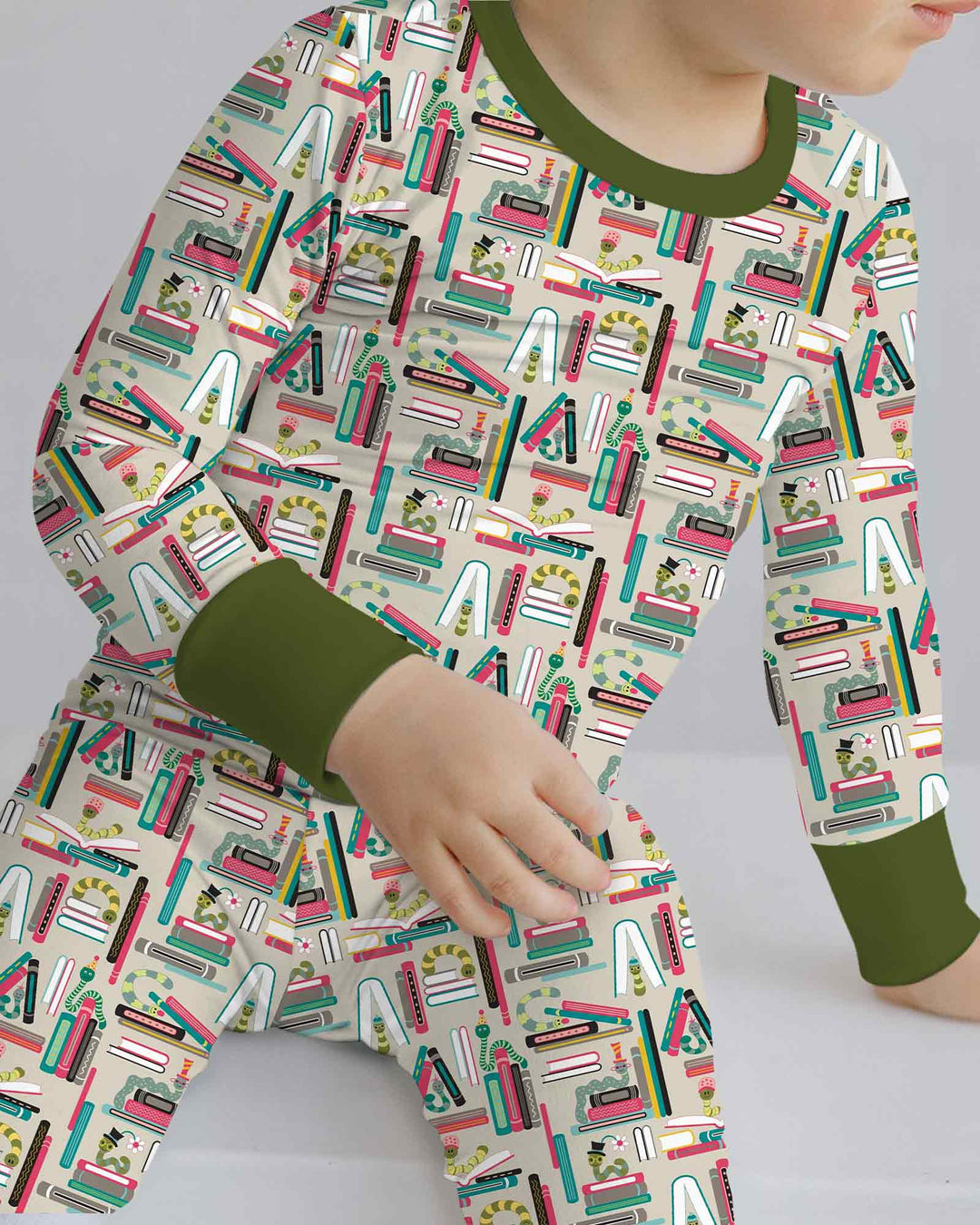 Bookworm Adventures Bamboo Two Piece Long Sleeve Pajama Set