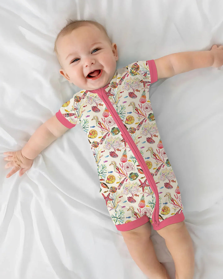 Tropical Reef Whimsy Bamboo Shorty Zippy