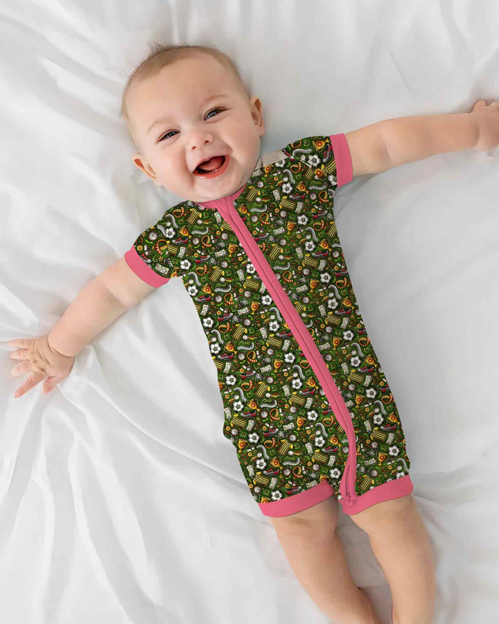 Green Soccer All-Star Bamboo Shorty Zippy
