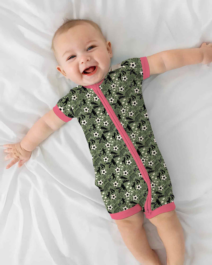 Sage Green Soccer Dreams Bamboo Shorty Zippy