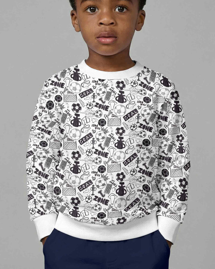 Soccer Doodle Bamboo Crewneck Sweatshirt