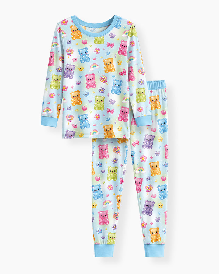 Gummy Bear Candyland Bamboo Two Piece Long Sleeve Pajama Set
