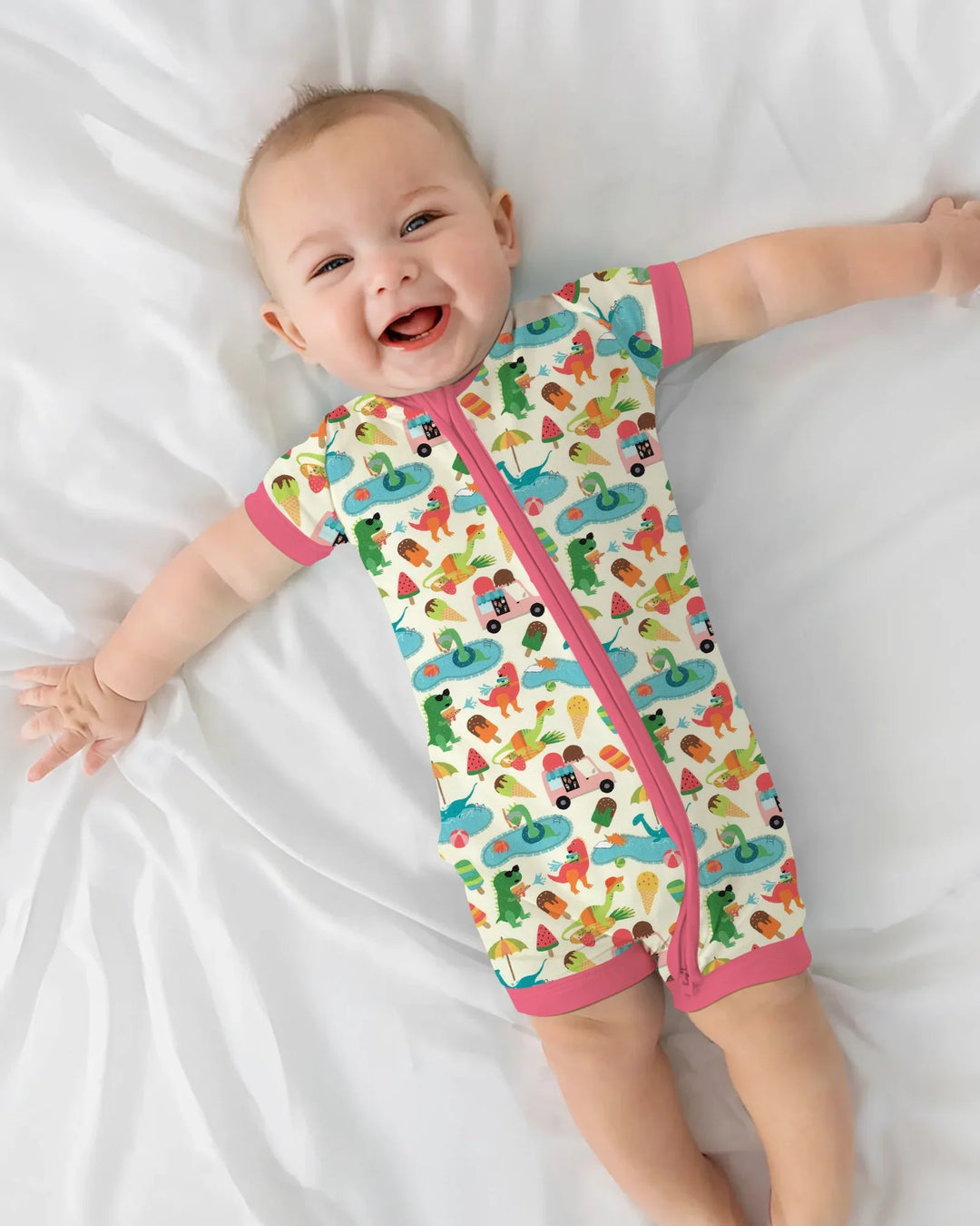 Dino Summer Splash Bamboo Shorty Zippy
