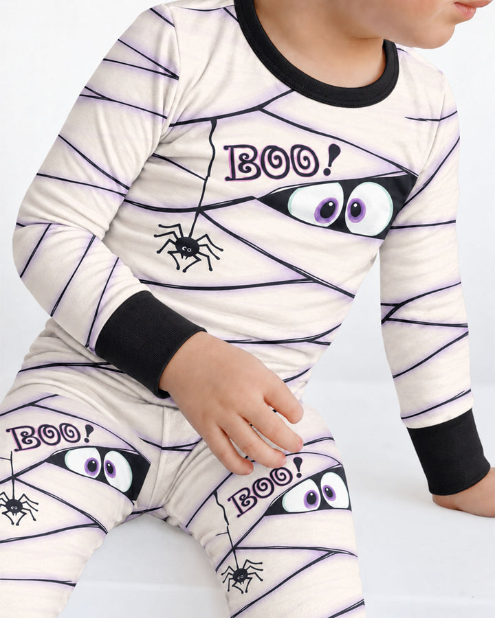 Little Mummy Halloween Bamboo Two Piece Long Sleeve Pajama Set