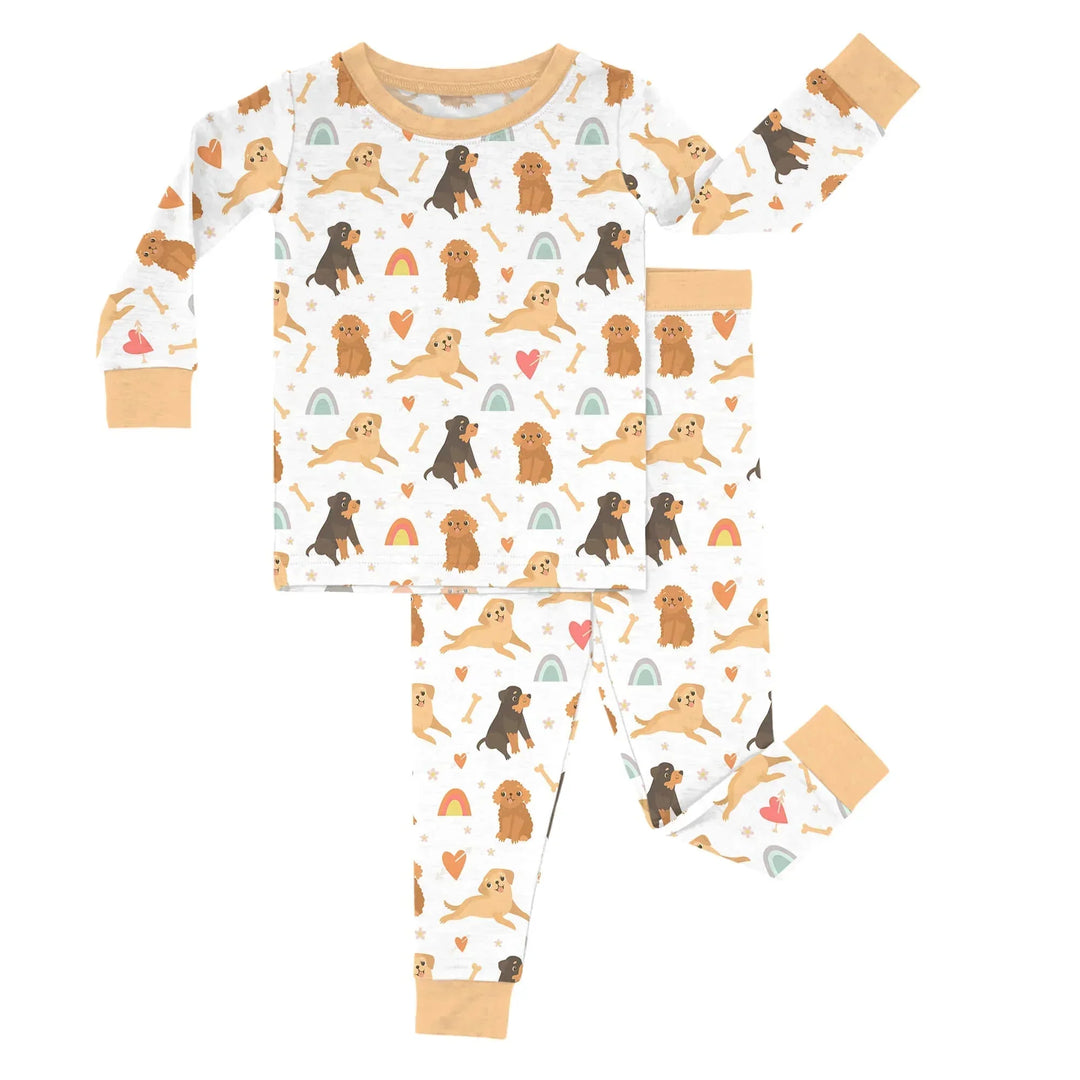 Brown Dogs Two Piece Pajama Set , Brown Dogs Two Piece Pajama Set - 12-18M